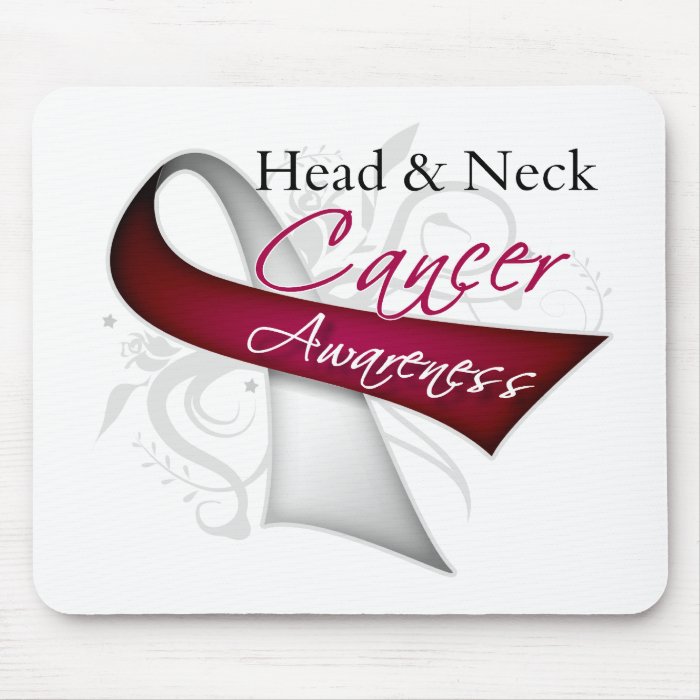Scroll Ribbon Head and Neck Cancer Awareness Mousepad