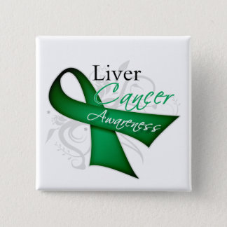 Scroll Ribbon Liver Cancer Awareness Button
