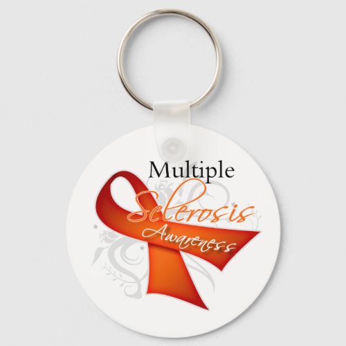 Scroll Ribbon _ Multiple Sclerosis Awareness Keychain