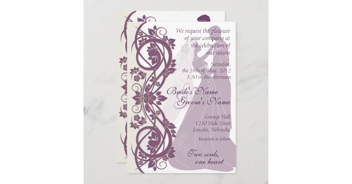 Wedding Invitations Cards Bride and Groom Scroll Invitations for Engagement  Bridal Shower Anniversary Marriage Mr Mrs Invites (S1092)