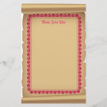 Scroll Stationary Stationery by thepapershoppe at Zazzle