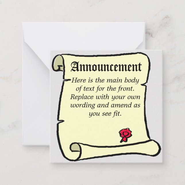 Scroll Style Announcement (Front)