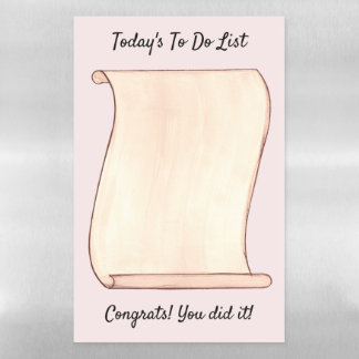 Scroll, Todays To Do List, Dry Erase Sheets