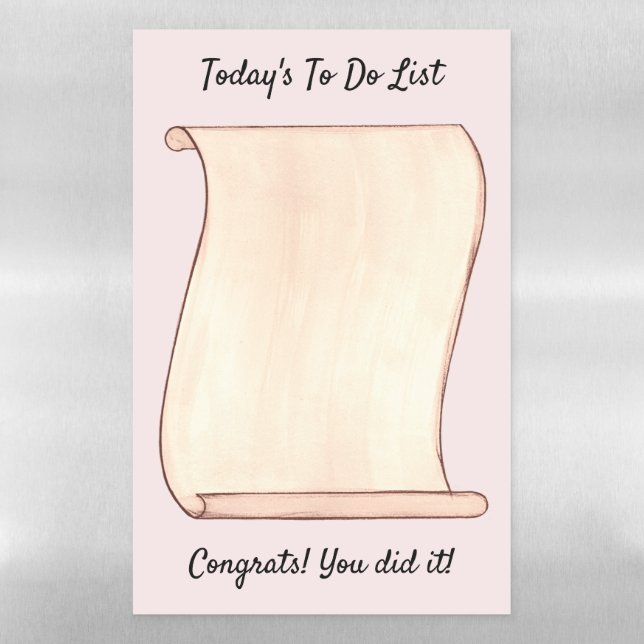 Scroll, Todays To Do List, Dry Erase Sheets (Vertical)