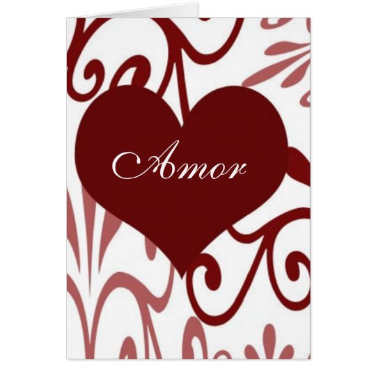 Scroll Valentine-Spanish Card