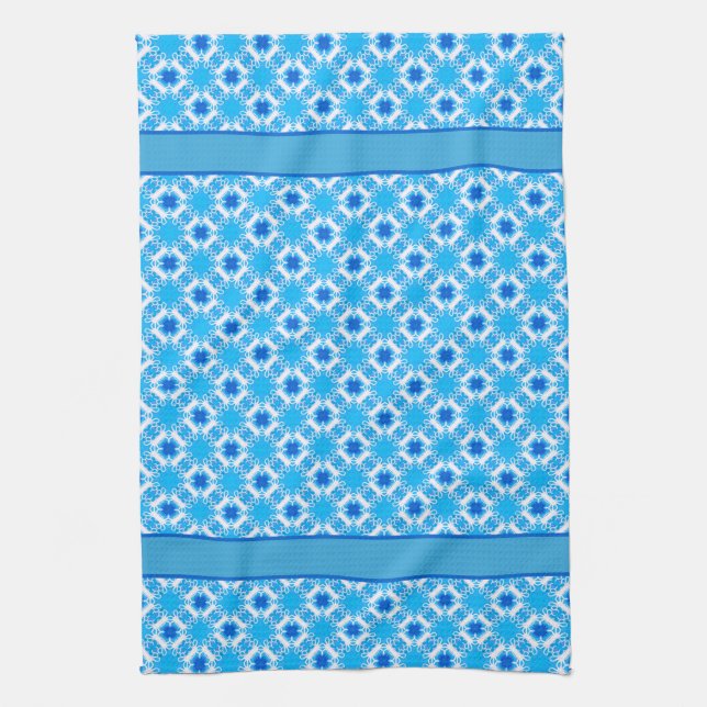 Scrolled Diamond Tiles Kitchen Towel (Vertical)
