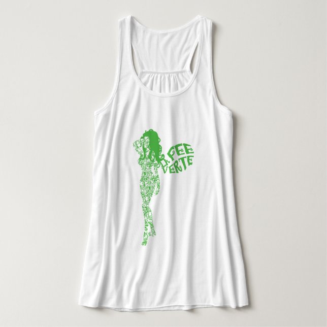 Scrolled La Fee Verte Tank Top (Design Front)