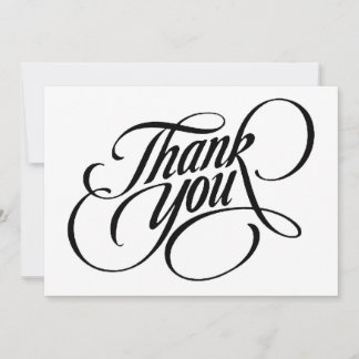 Scrolled thank you card