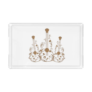 Scrolled Wood Guitars Acrylic Tray