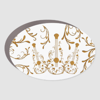 Scrolled Wood Guitars Car Magnet