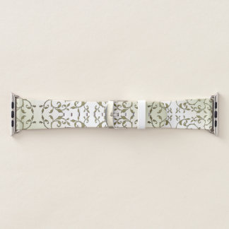 Scrolling Olive Leaves Apple Watch Band
