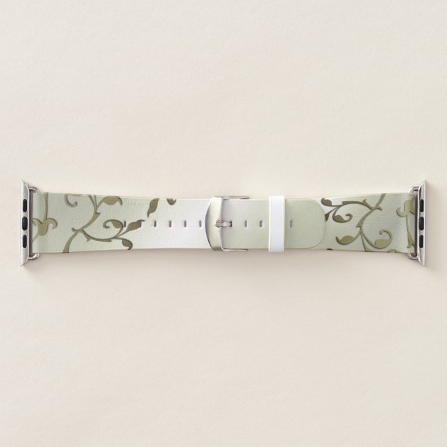 Scrolling Olive Leaves Apple Watch Band (Band)