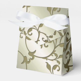 Scrolling Olive Leaves Favor Boxes
