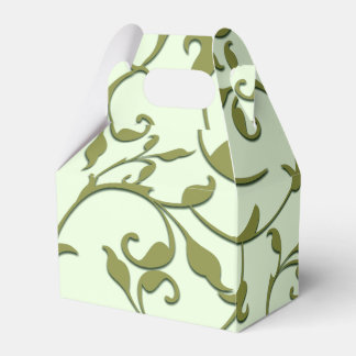 Scrolling Olive Leaves Favor Boxes