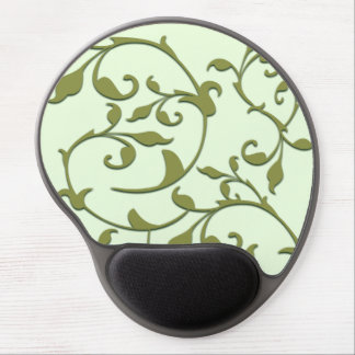 Scrolling Olive Leaves Gel Mouse Pad