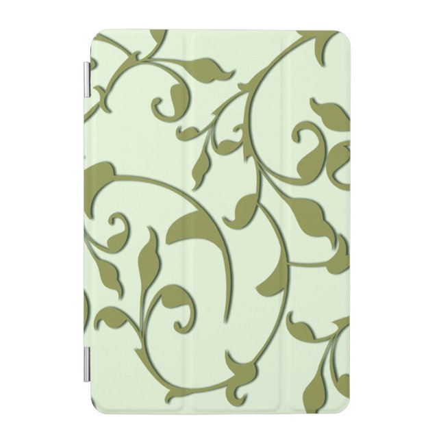Scrolling Olive Leaves iPad Mini Cover (Front)