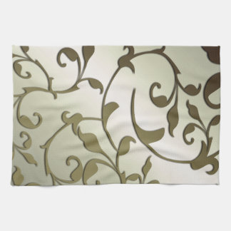 Scrolling Olive Leaves Kitchen Towel