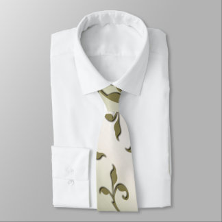 Scrolling Olive Leaves Neck Tie