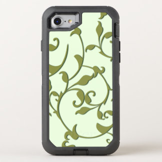 Scrolling Olive Leaves OtterBox Defender iPhone SE/8/7 Case
