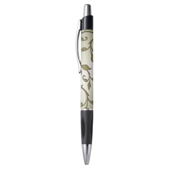 Scrolling Olive Leaves Pen (Top (Vertical))