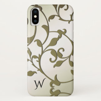 Scrolling Olive Leaves Personal iPhone X Case