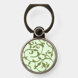 Scrolling Olive Leaves Phone Ring Stand
