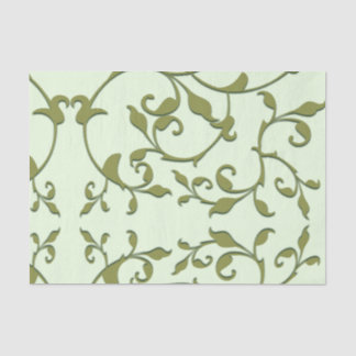 Scrolling Olive Leaves Tissue Paper