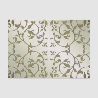 Scrolling Olive Leaves Tissue Paper