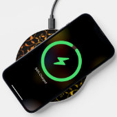 Scrolling Rust and Black Silky Wireless Charger (Phone)