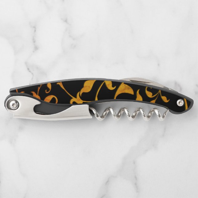 Scrolling Rust and Black Waiter's Corkscrew (Front)