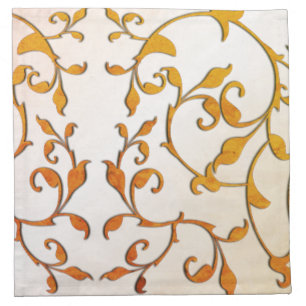 Scrolling Rust Cloth Napkin