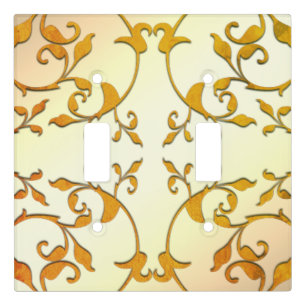 Scrolling Rust Light Switch Cover