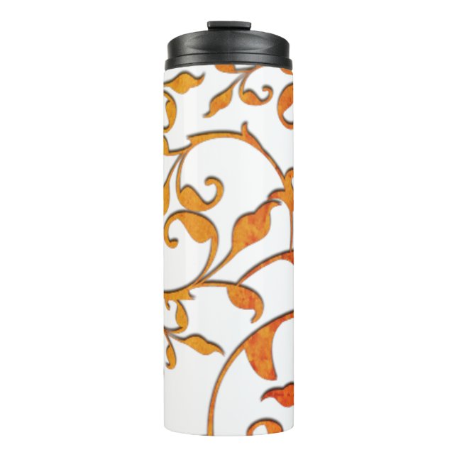 Scrolling Rust Thermal Tumbler (Front)