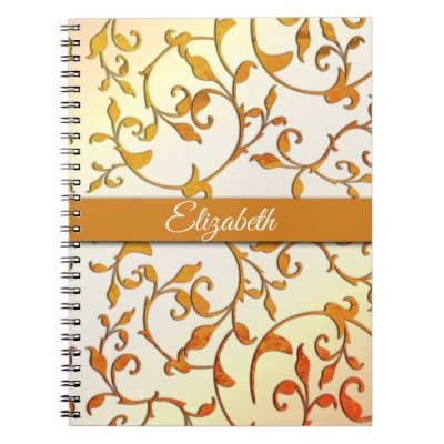 Scrolling Rusted Personal Text Notebook
