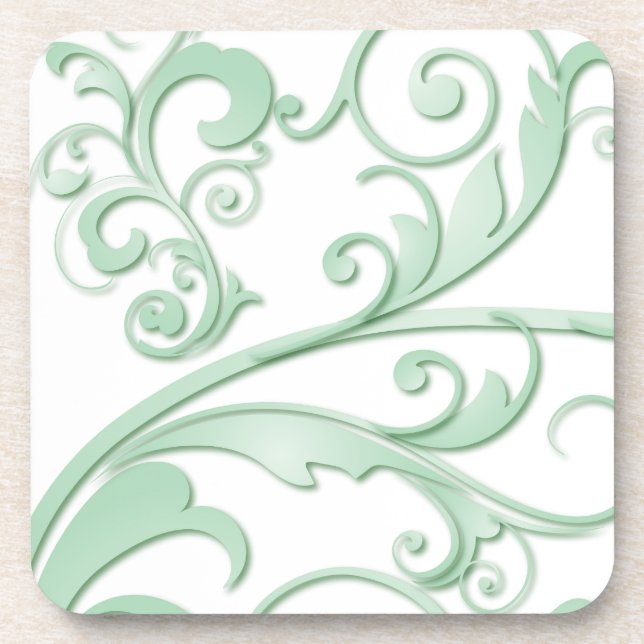 Scrolling Swirls Beverage Coaster (Front)