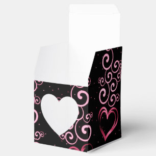 Scrolling Vine Hearts Heart Favor Box