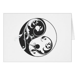 Scrolling Yin & Yang (black)
