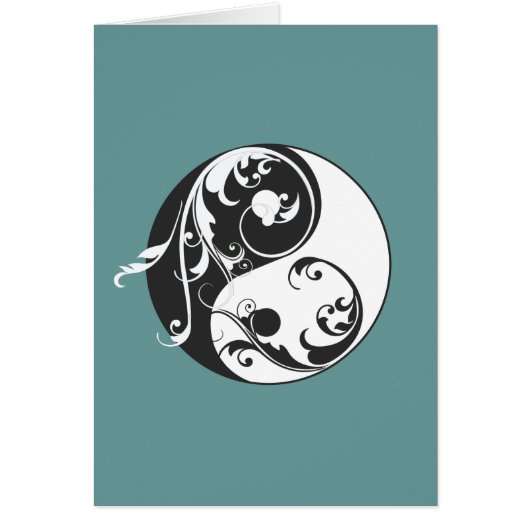 Scrolling Yin & Yang (black) Cards (Front)