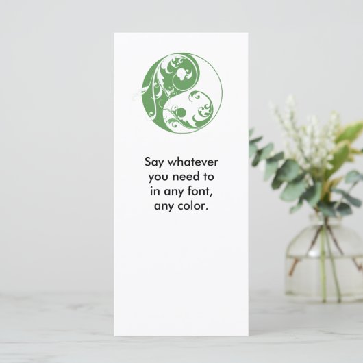 Scrolling Yin & Yang (green) (Standing Front)