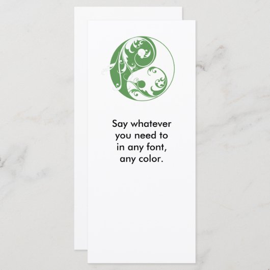 Scrolling Yin & Yang (green) (Front/Back)