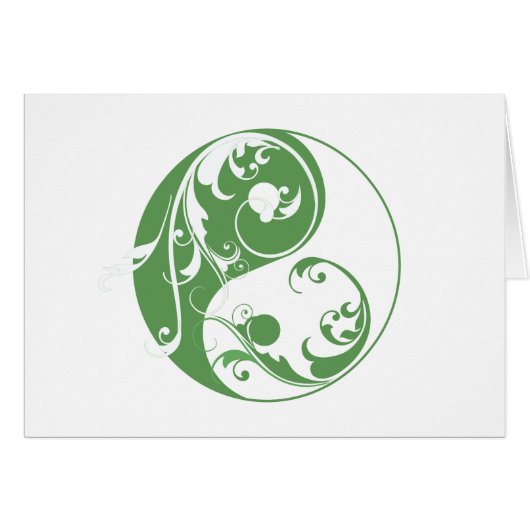 Scrolling Yin & Yang (green) Cards (Front Horizontal)