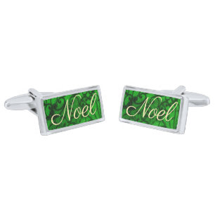 Scrollwork Green Cufflinks