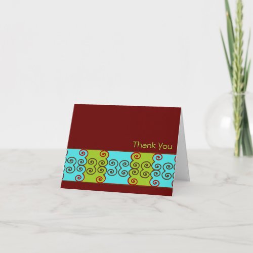 Scrollwork Thank You Card