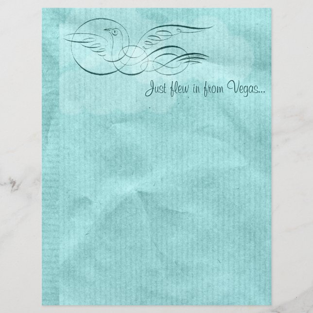 Scrolly Bird (Personalized Scrapbook Paper) (Front)