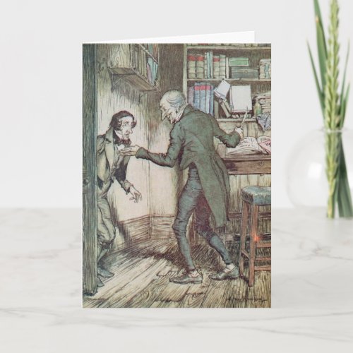 Scrooge and Bob Cratchit Holiday Card