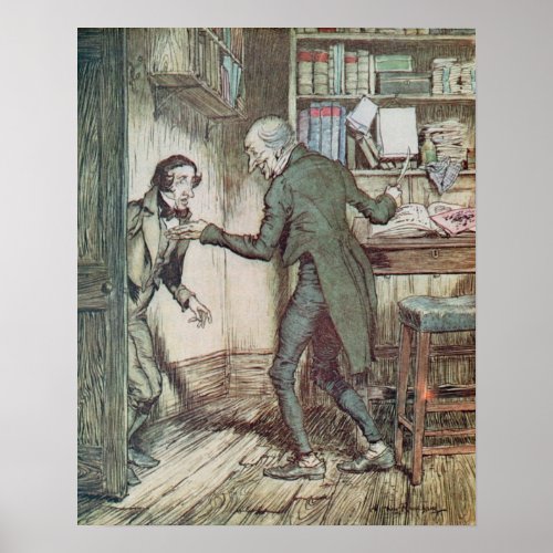 Scrooge and Bob Cratchit Poster