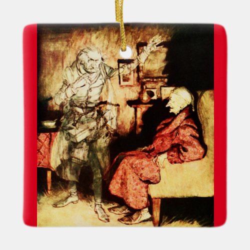 Scrooge and Marley Ceramic Ornament