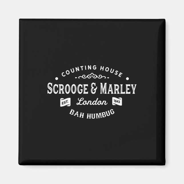 Scrooge and Marley Counting House Christmas Carol  Magnet (Front)