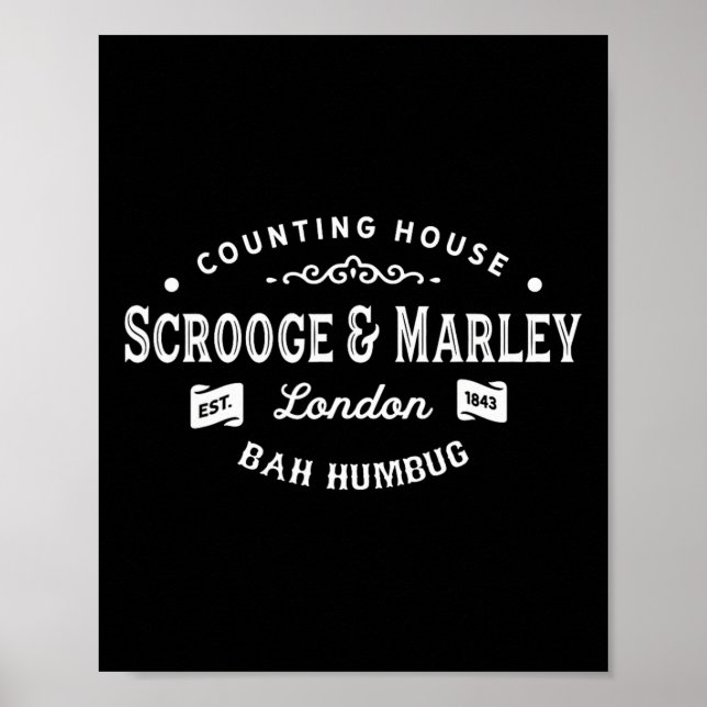 Scrooge and Marley Counting House Christmas Carol  Poster (Front)