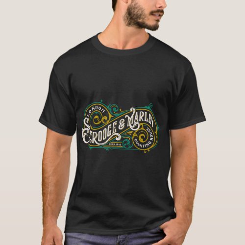 Scrooge and Marley Counting House Christmas Carol  T_Shirt